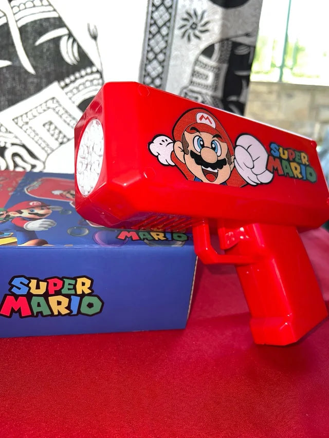 Battery Operated Super Mario Colorful Bubble Gun