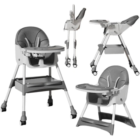 Kidilo 4in1 Convertible High Chair For Kids-Gray