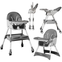 Thumbnail for Kidilo 4in1 Convertible High Chair For Kids-Gray