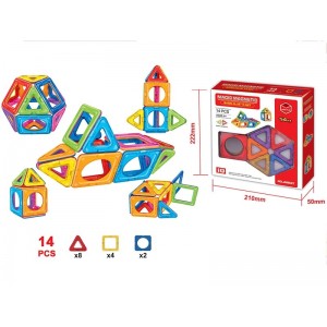 14Pcs Magic Magnetic Tiles Building Blocks