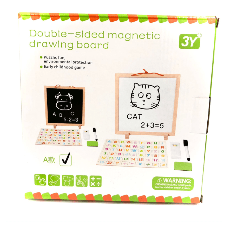 Wooden Double-Sided Magnetic Drawing Board