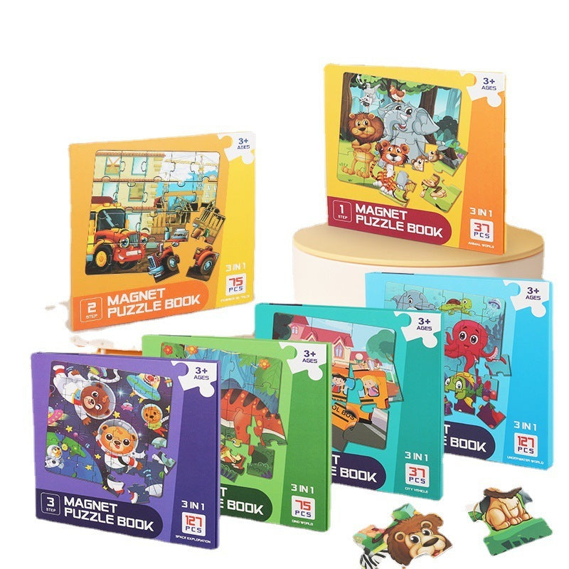 3in1 Magnetic Puzzle Book - Assortment