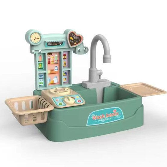 17Pcs Kids Wash Basin Play Set With Accessories