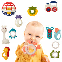 Thumbnail for 12Pcs Baby Puzzle Teether & Rattle Set