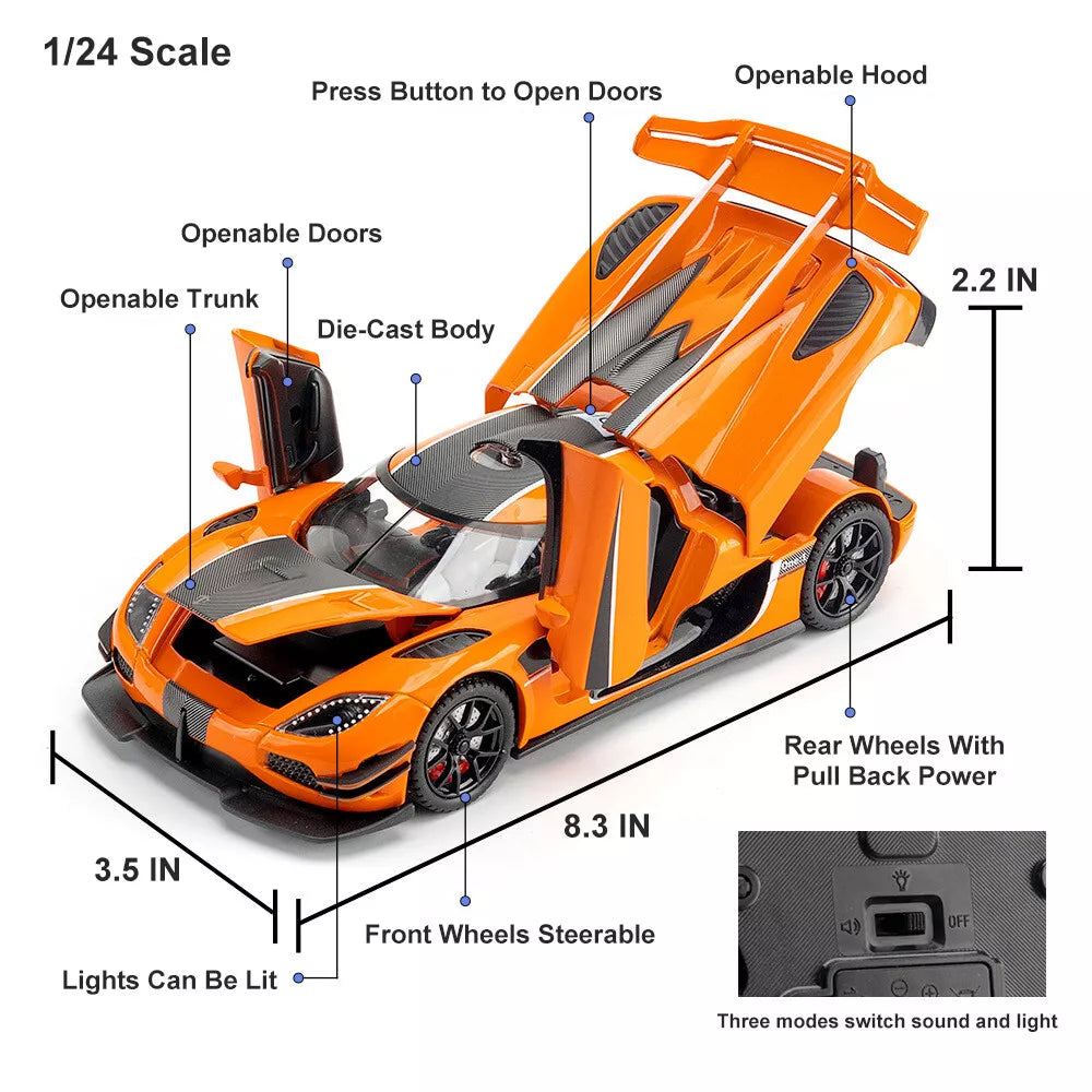 1:24 Diecast Koenigsegg One Model Car