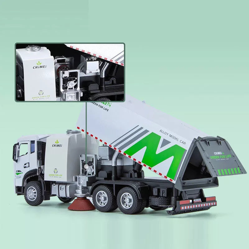 1:32 Diecast City Sanitation Cleaning Truck