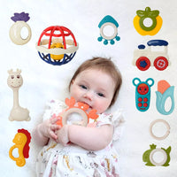 Thumbnail for 12Pcs Baby Puzzle Teether & Rattle Set