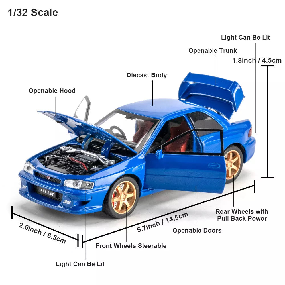 1:32 Diecast Subaru Impreza WRX Model Car