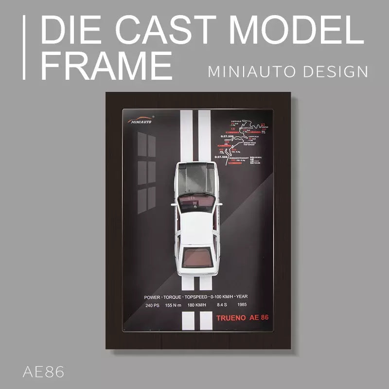 1:32 Diecast Trueno AE86 Model 3D Photo Frame