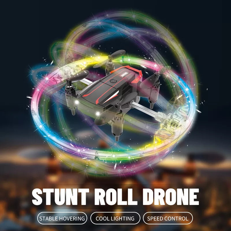 RC Mini Stunt Rolling Drone With Colorful Lights