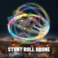 Thumbnail for RC Mini Stunt Rolling Drone With Colorful Lights