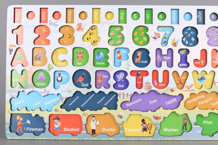 Wooden Multi-functional Preschool Learning Board