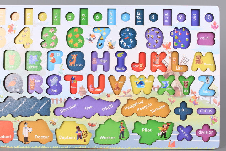 Wooden Multi-functional Preschool Learning Board